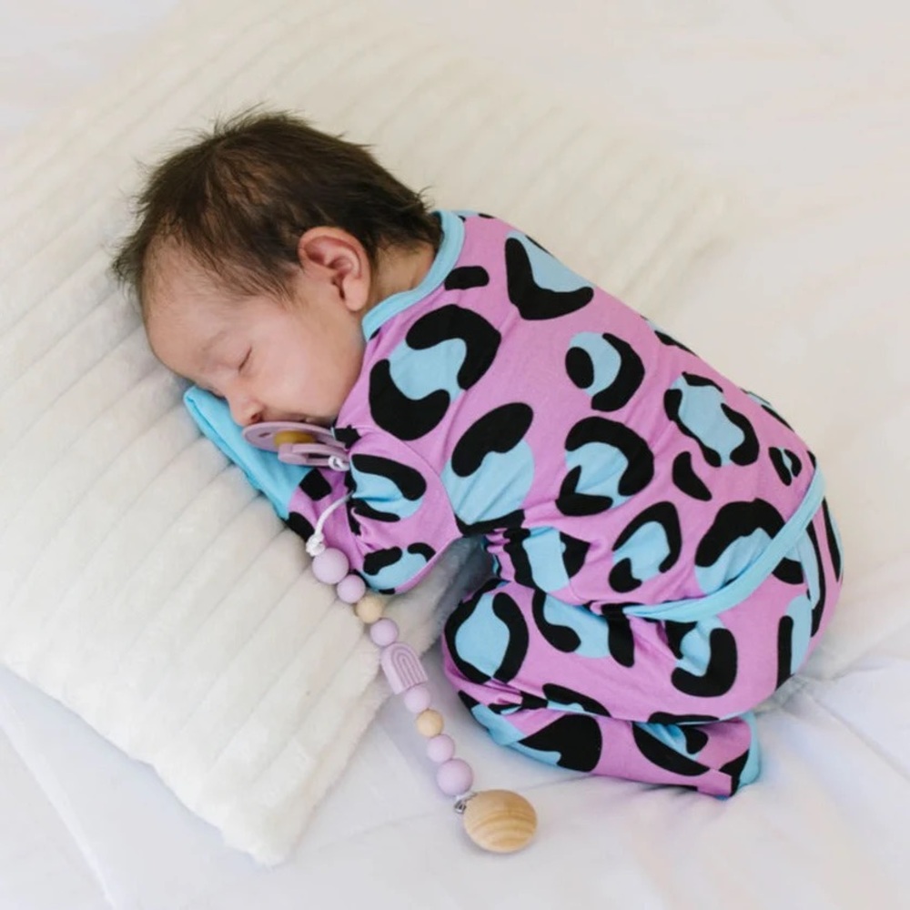 18-24 months  Simple Seed (2) Pajamas - Pink and Blue Leopard and cheetah